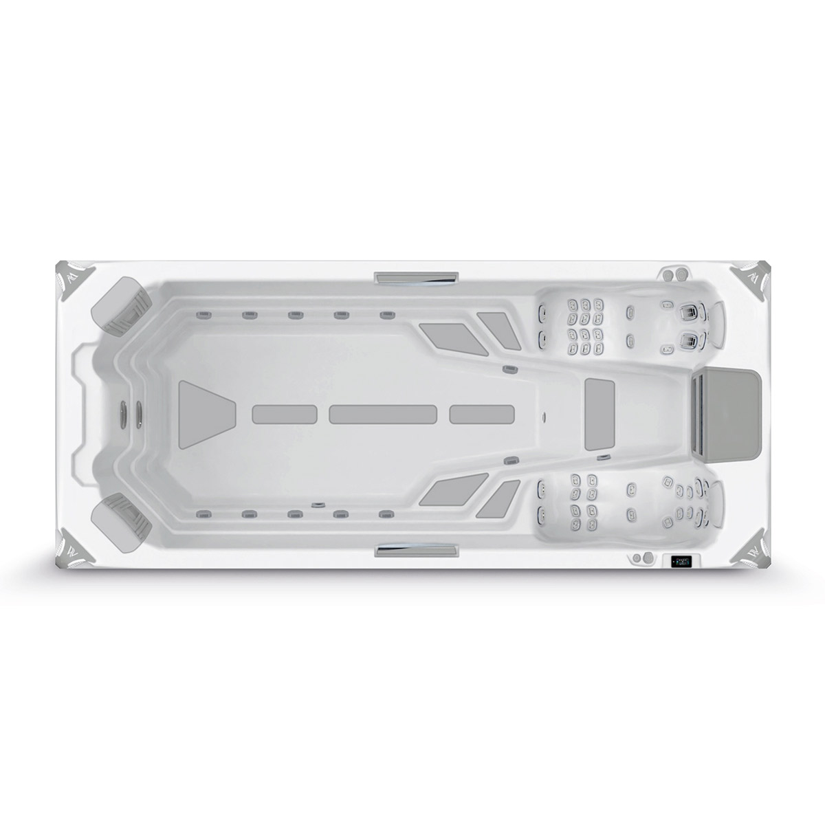 Wellis Amazonas grand prix w-flow swim spa upview